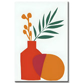 Malen nach Zahlen Kunst Minimalismus Blatt in Vase
