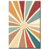 Malen nach Zahlen Kunst Minimalismus bunte Sonnenstrahlen