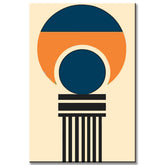 Malen nach Zahlen Kunst Minimalismus Kreise Linien Rechtecke