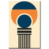 Malen nach Zahlen Kunst Minimalismus Kreise Linien Rechtecke