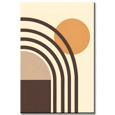 Malen nach Zahlen Kunst Minimalismus Sonne & schwarze Linien