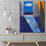 Malen nach Zahlen Kunst offenes Fenster mit Wolke