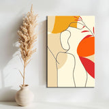 Malen nach Zahlen Minimalismus Strichzeichnung Frau Silhouette