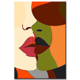 Malen nach Zahlen Minimalismus Kunst Kuss