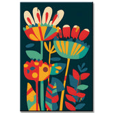 Malen nach Zahlen Minimalismus Kunst Blumen