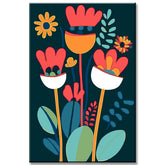 Malen nach Zahlen Minimalismus Kunst Blumen