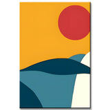 Malen nach Zahlen Minimalismus Landschaft Sonne