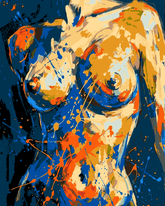 Malen nach Zahlen Kunst Akt Frau Zweifarbig