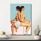 Akt Frauen symmetrisch DIY Kunst Deko modernes Wandbild