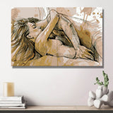 Malen nach Zahlen Akt Frau Skizze DIY Kunst Deko modernes Wandbild