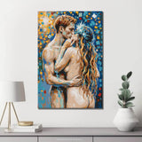 Malen nach Zahlen Akt Paar Kuss DIY Kunst Deko modernes Wandbild