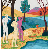 Malen nach Zahlen Akt Menschen Landschaft See