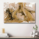 Malen nach Zahlen Akt Frau Skizze liegend DIY Kunst Deko modernes Wandbild