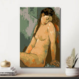 akt frau klassisch warm sitzend DIY Kunst Deko modernes Wandbild