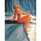 Malen nach Zahlen Akt Frau Am Strand Sonne Warm Modern Kunst
