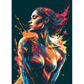 Malen nach Zahlen Akt Frau Abstrakt Bunt Modern Portrait