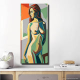 Akt Frau stehend geometrisch modern DIY Kunst Deko modernes Wandbild