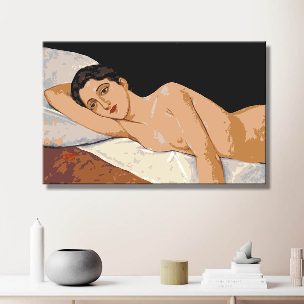 realistischen Farbtönen. DIY Kunst Deko modernes Wandbild