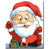 Malen nach Zahlen Weihnachten Motiv mit WeihnachtsMann