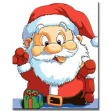 Malen nach Zahlen Weihnachten Motiv mit WeihnachtsMann