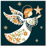 Malen nach Zahlen Weihnachten Motiv Engel mit Weihnachtsstern