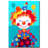 Malen nach Zahlen für Kinder Pepino der kleine Clown Junge
