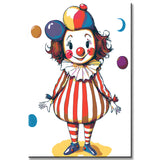 Malen nach Zahlen für Kinder Clown Mädchen