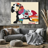 Malen nach Zahlen Graffiti Kunst Hund III