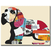 Malen nach Zahlen Graffiti Kunst Hund III