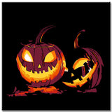 Malen nach Zahlen Gruselige Kürbis Gesichter