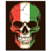 Malen nach Zahlen Totenkopf - Italien