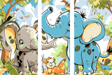 Malen nach Zahlen Kinder Motiv Illustration Tiere