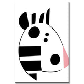 Malen nach Zahlen Comic Zebra Gesicht