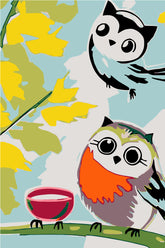 Malen nach Zahlen Katze und Vogel