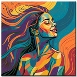 Malen nach Zahlen Kunst Kultur Bunte nackte Frau