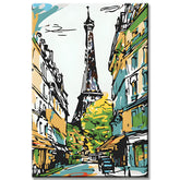 Malen nach Zahlen Kunst Landschaft Blick zum Eiffelturm in Paris