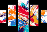 Malen nach Zahlen Kunst Buntes Bild 5-teilig