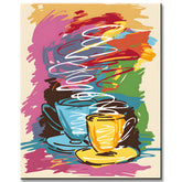 Malen nach Zahlen Abstrakte Kunst Kaffeetassen
