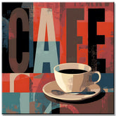 Malen nach Zahlen Kunst Lifestyle Rote Kaffeetasse auf Unterlage