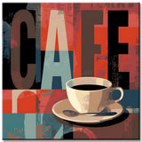 Malen nach Zahlen Kunst Lifestyle Rote Kaffeetasse auf Unterlage