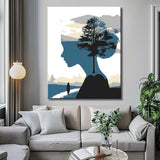 Malen nach Zahlen Landschaft in abstrakten Figuren