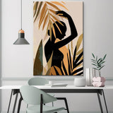 Malen nach Zahlen Minimalismus Kunst Stil Tropisches Mädchen