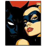 Malen nach Zahlen Catwoman und Batman Illustration