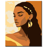 Malen nach Zahlen Mädchen mit langen Haaren