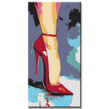 Malen nach Zahlen Frau mit High Heels