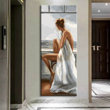 Malen nach Zahlen Abstrakte Kunst - Sitzende Frau Versand aus DE