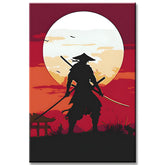 Malen nach Zahlen Samurai Krieger