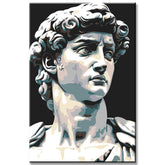 Malen nach Zahlen Statue von David Rom Kunst