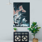 Malen nach Zahlen Mädchen in der Wellen Kunst Japan