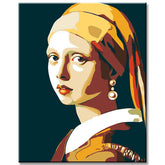 Malen nach Zahlen Kunst Mädchen mit Perlenohrring